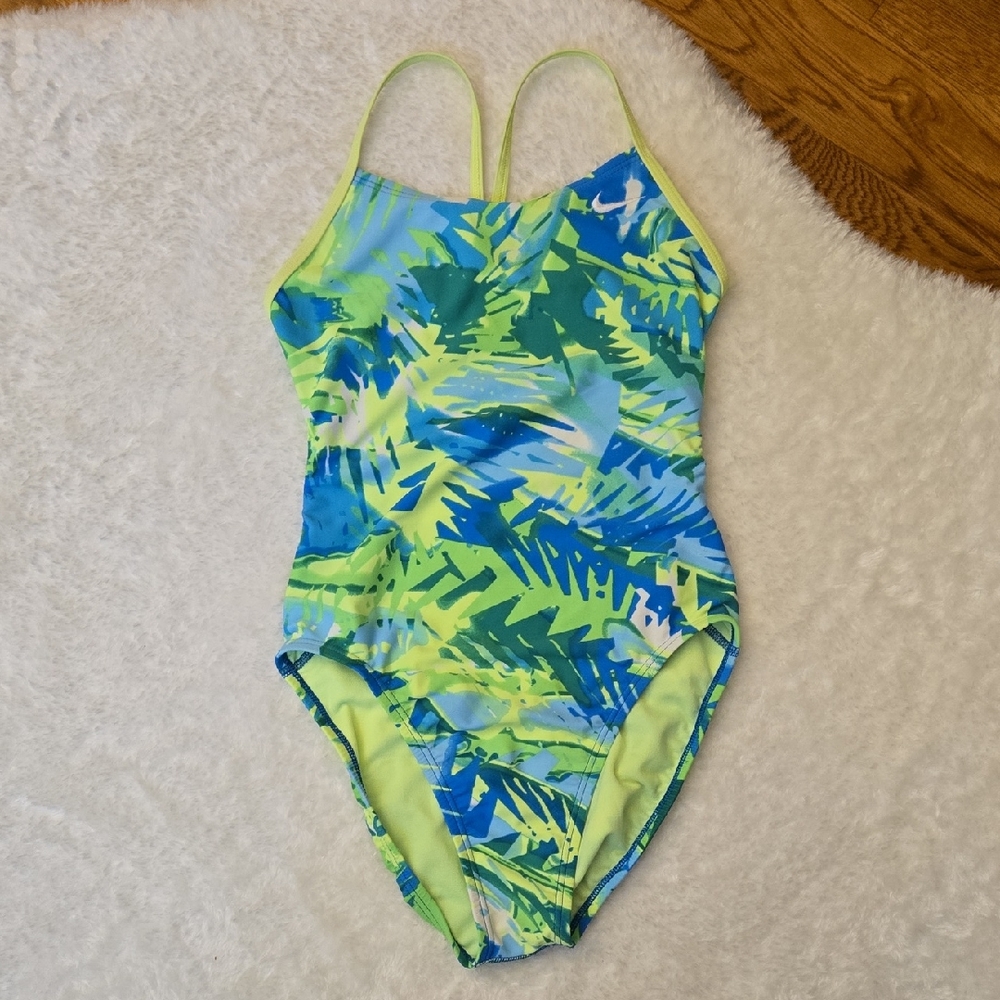Nike Blue/Green One Piece Swimsuit, Great Condition